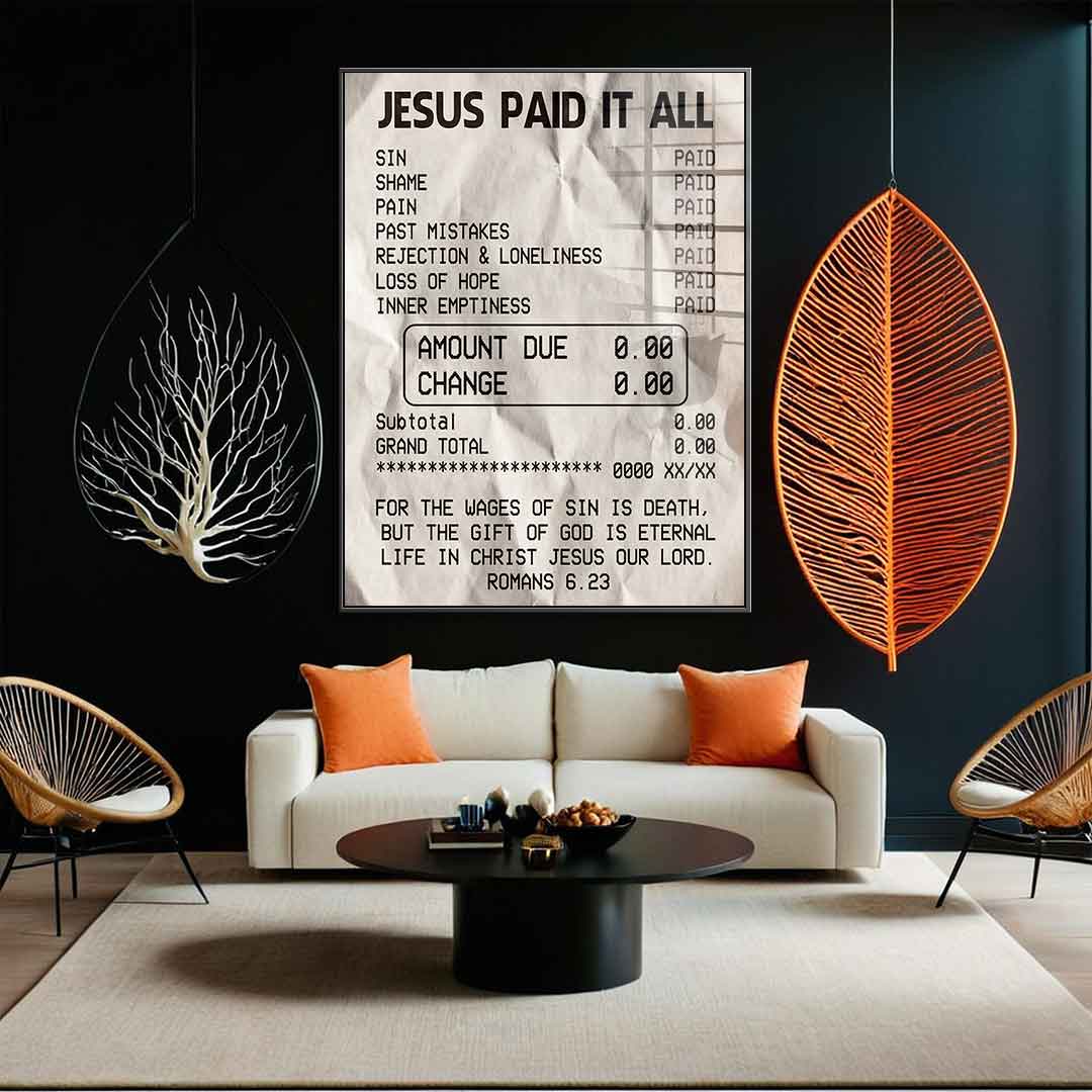 Jesus Paid it All - Acrylglas