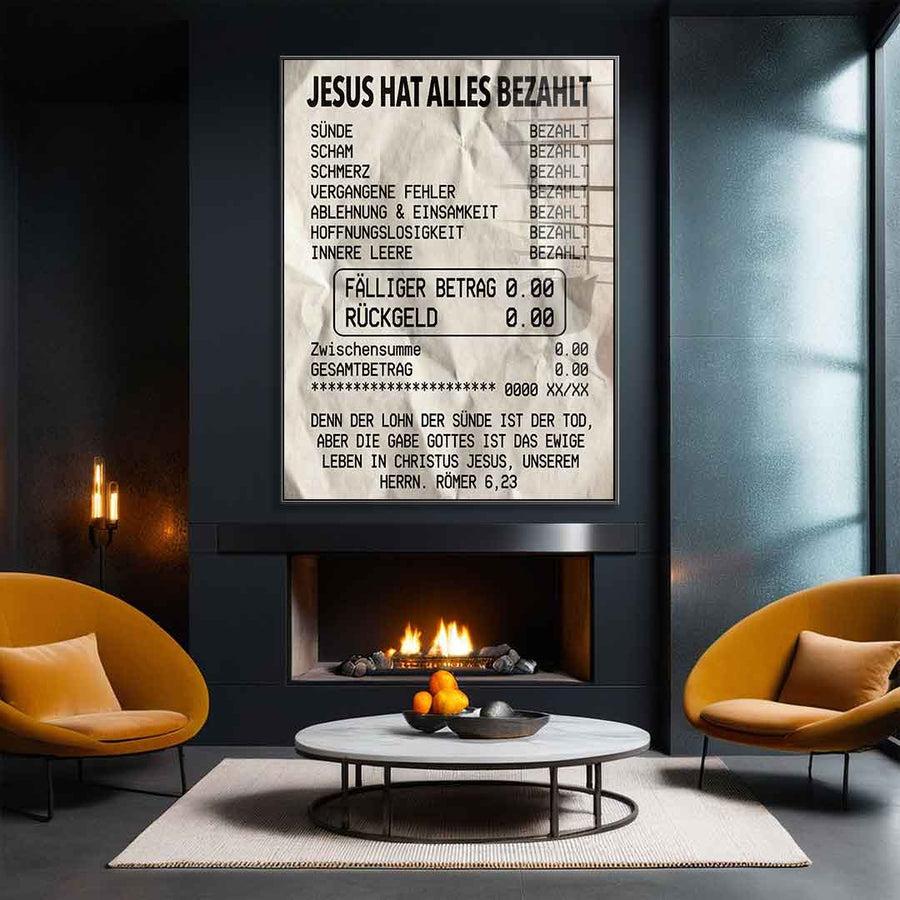 Jesus Paid it All - Acrylglas