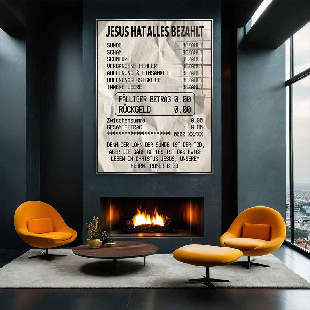 Jesus Paid it All - Acrylglas