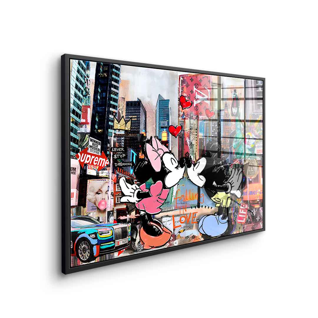 Kiss in New York City - Acrylglas