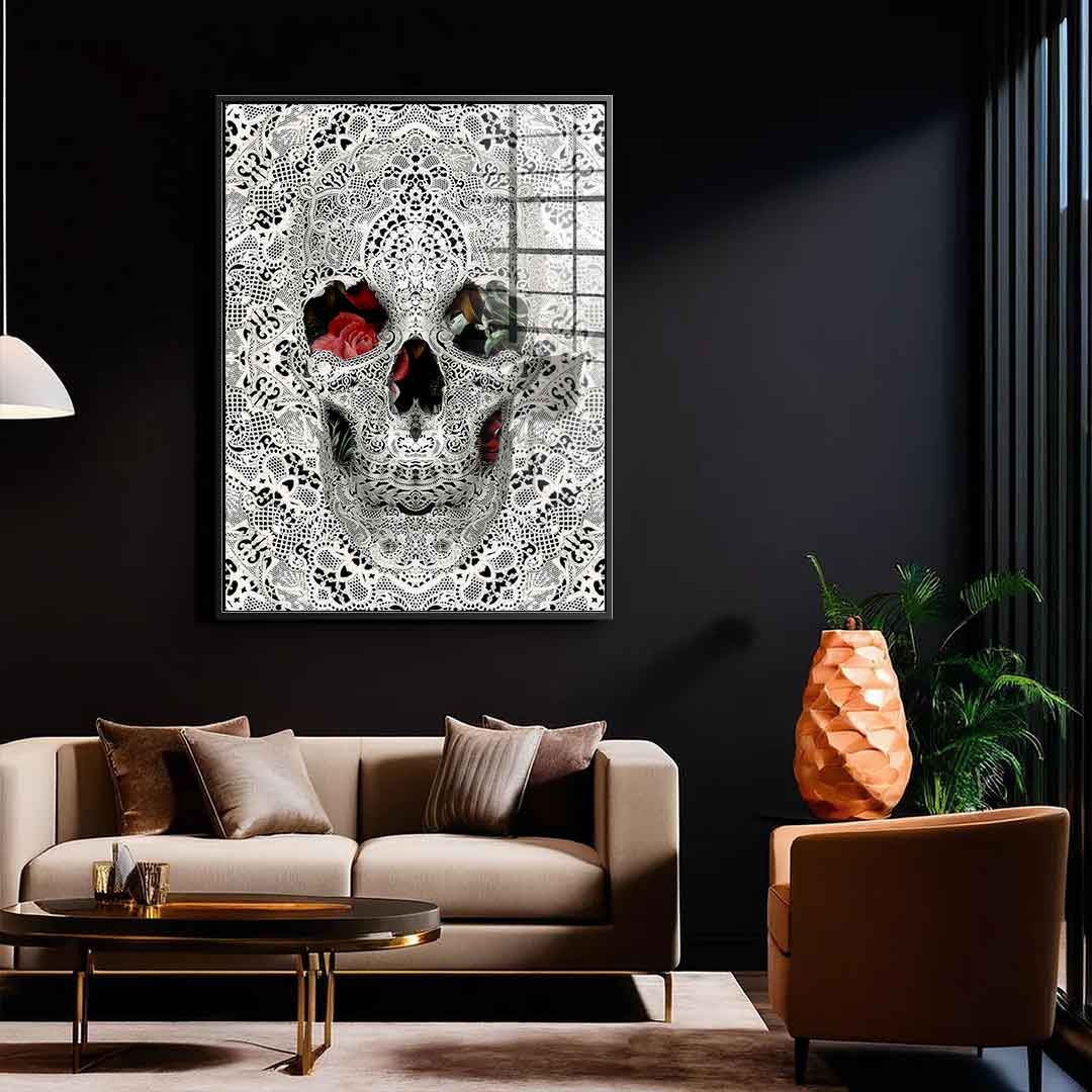 Lace Skull - Acrylglas