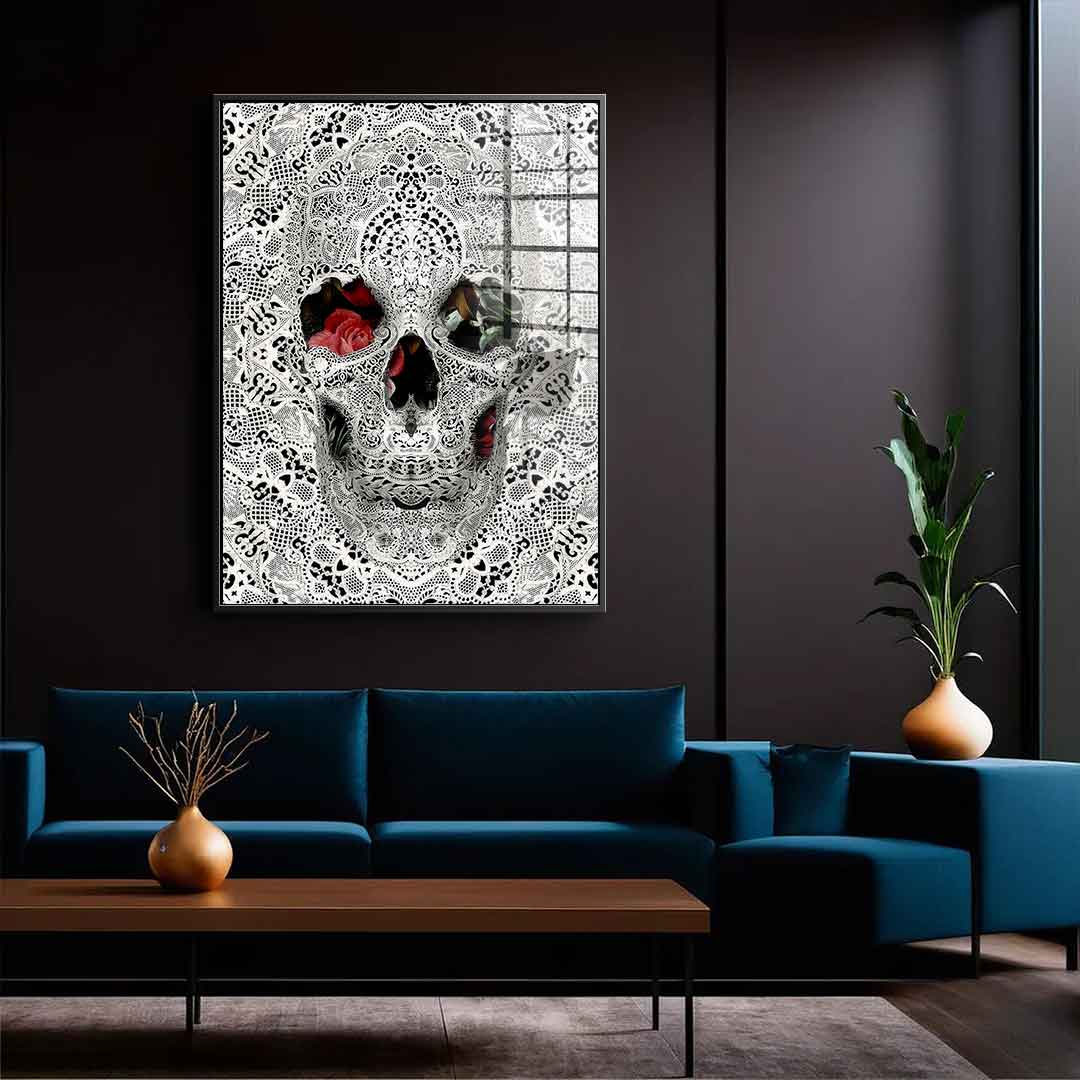 Lace Skull - Acrylglas