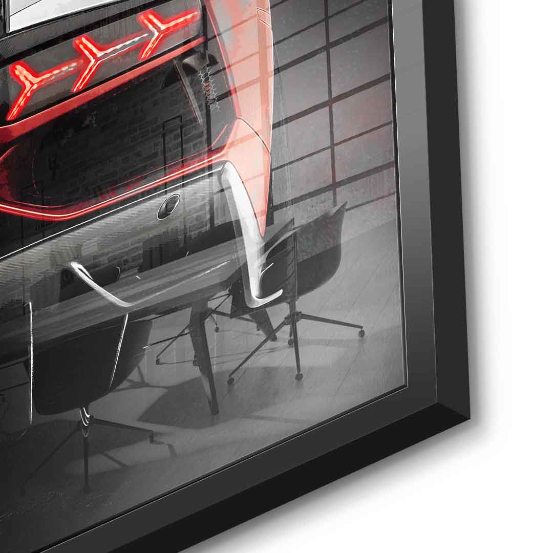 Lambo Backside - Acrylglas