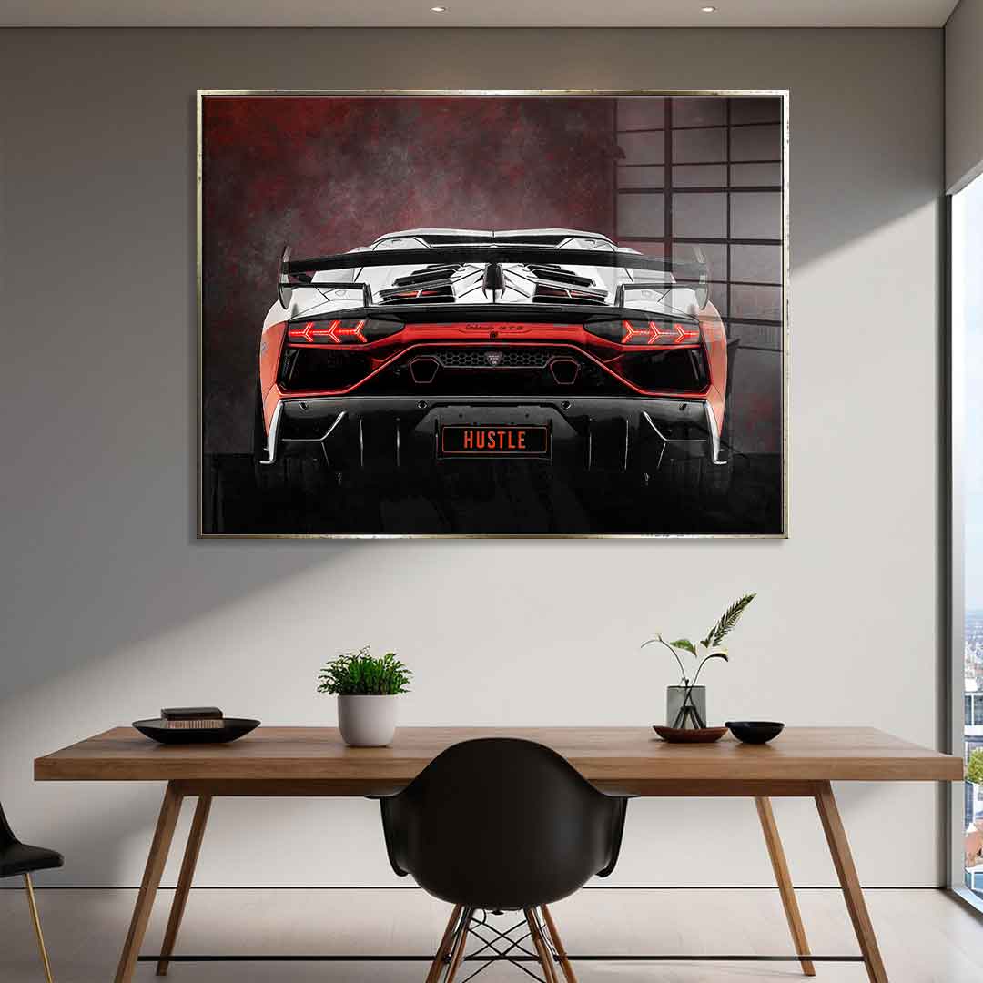 Lambo Backside - Acrylglas