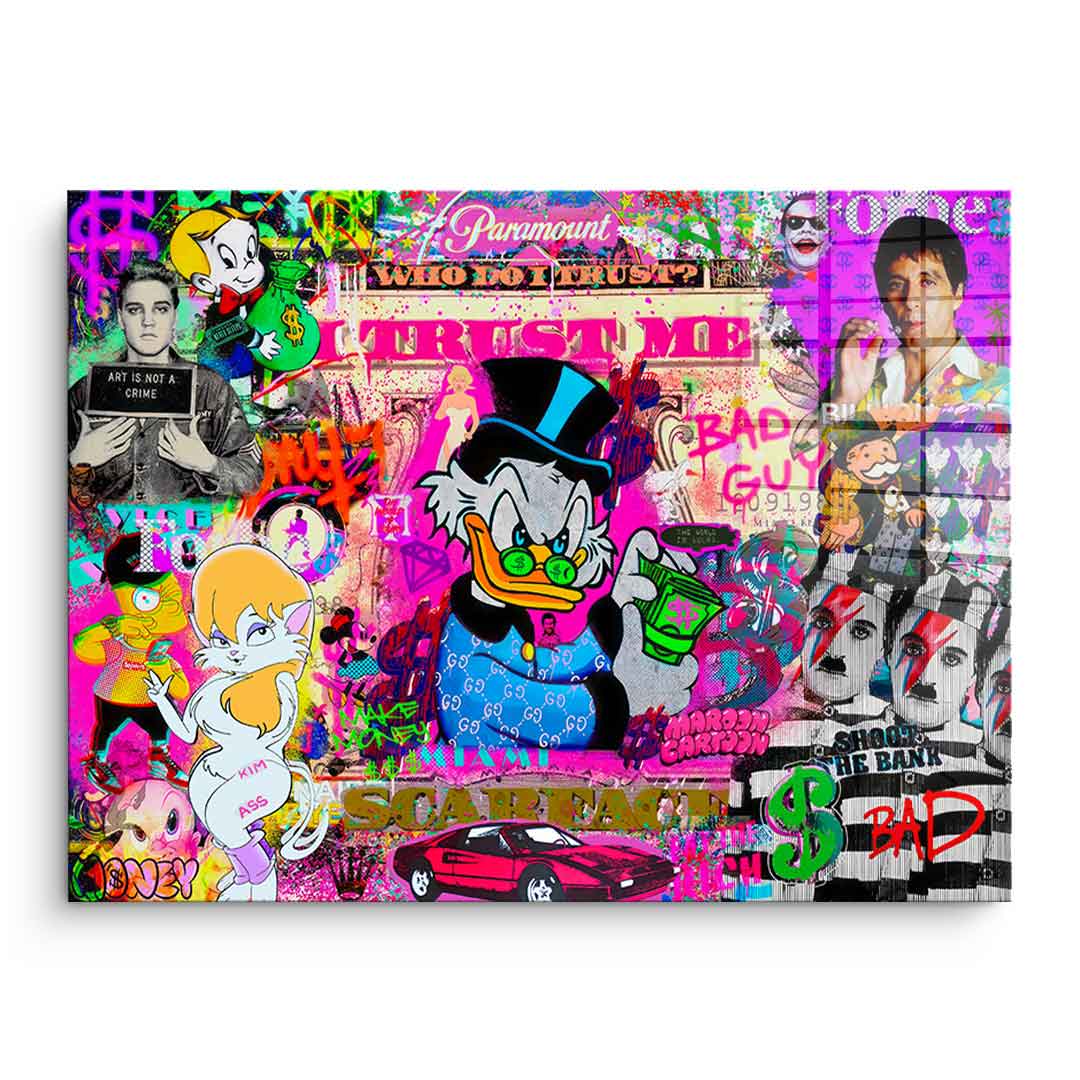 MONEY NEVER SLEEP - Acrylglas