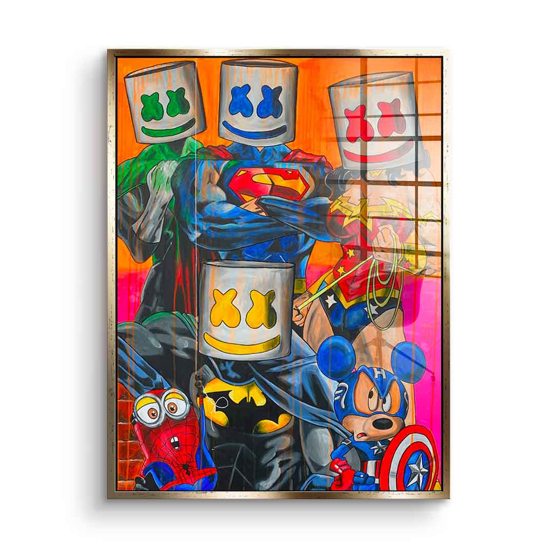 Marshmello Heros - Acrylglas