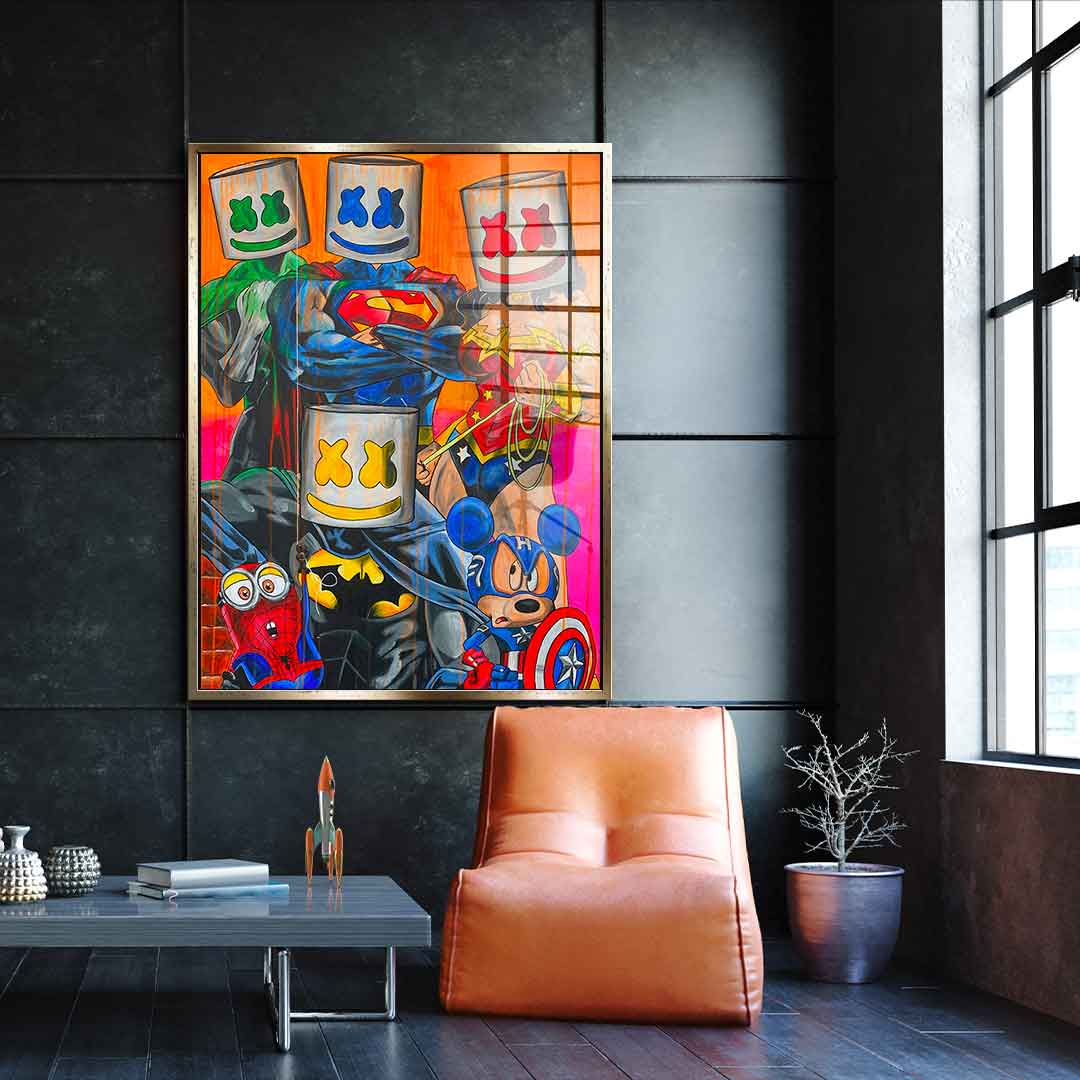 Marshmello Heros - Acrylglas