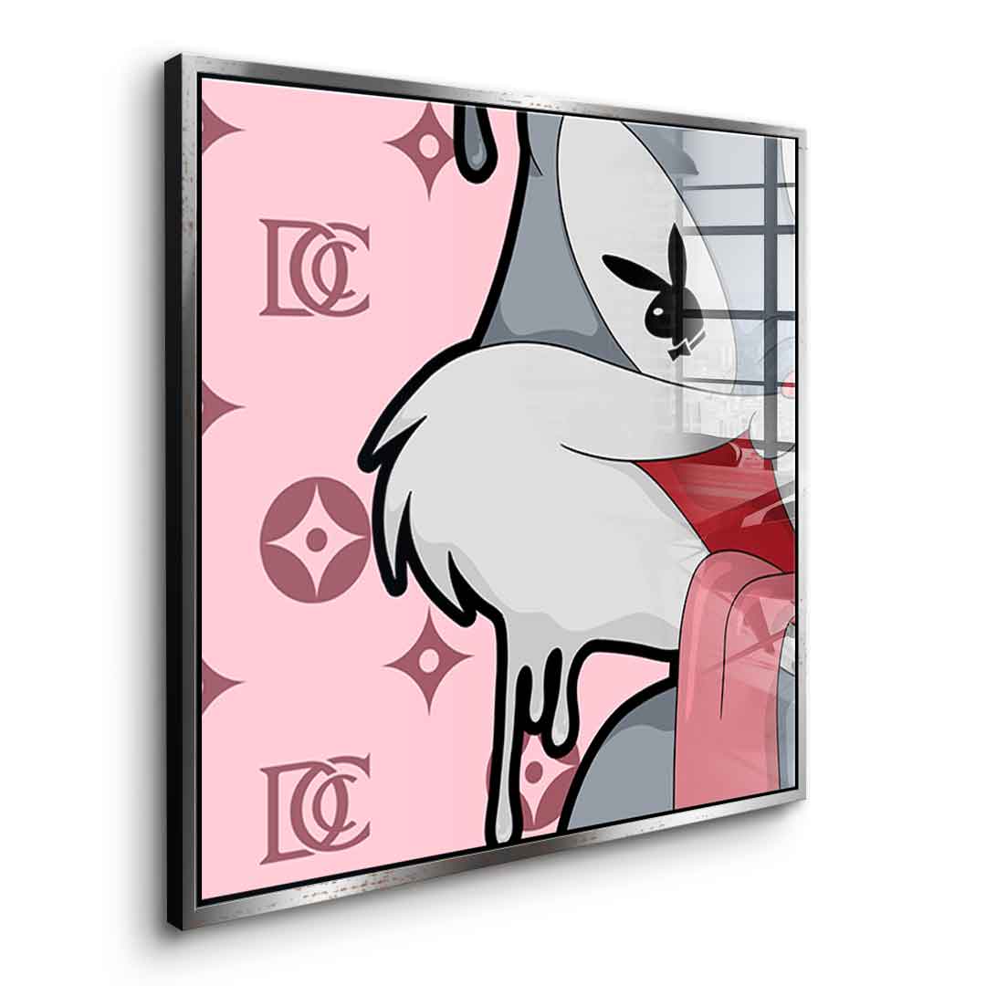 Melting Bunny – edycja kwadratowa – szkło akrylowe