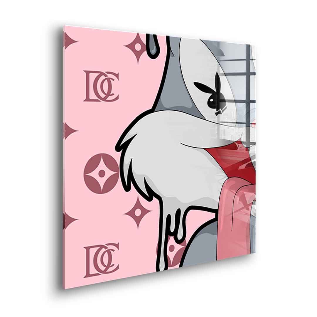 Melting Bunny – edycja kwadratowa – szkło akrylowe