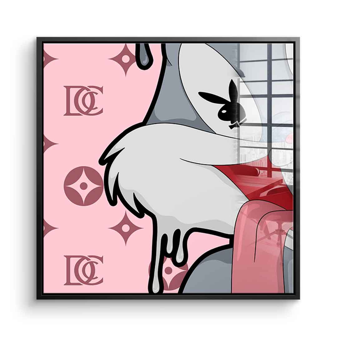 Melting Bunny – edycja kwadratowa – szkło akrylowe