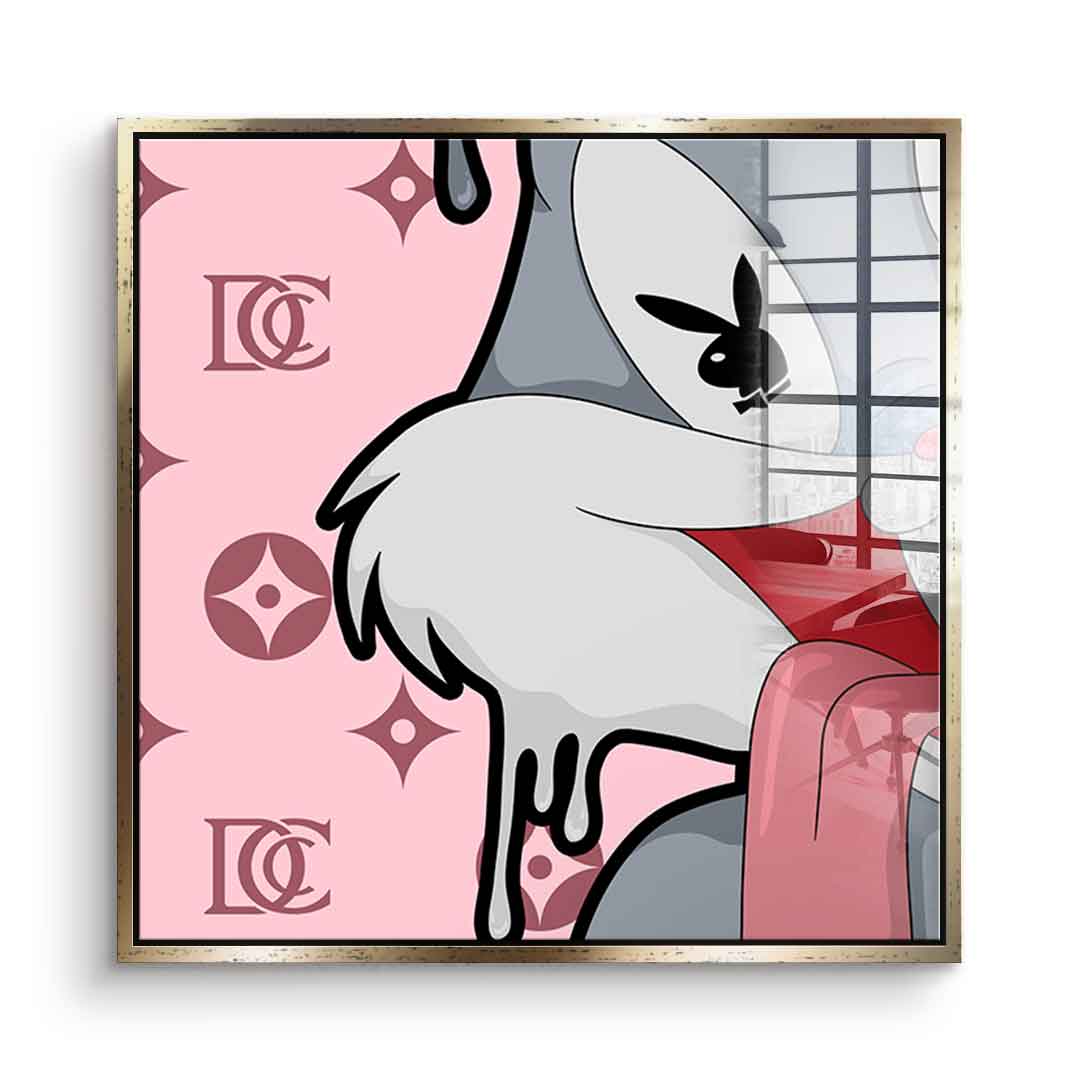 Melting Bunny – edycja kwadratowa – szkło akrylowe