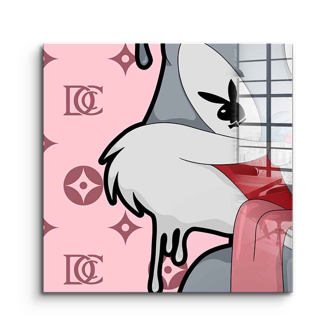 Melting Bunny – edycja kwadratowa – szkło akrylowe