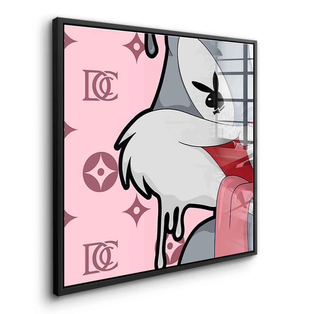 Melting Bunny – edycja kwadratowa – szkło akrylowe