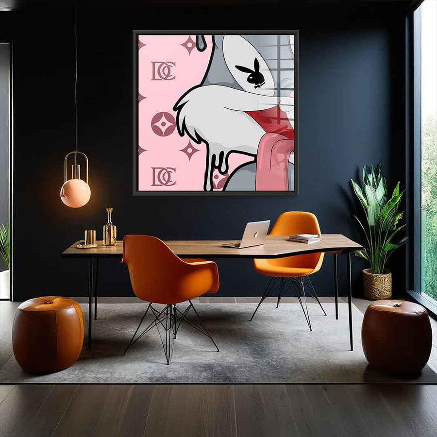 Melting Bunny – edycja kwadratowa – szkło akrylowe
