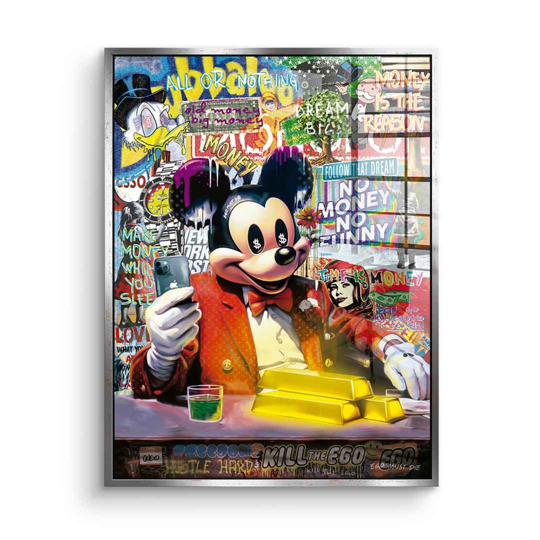Comic Maus-Business - Acrylglas