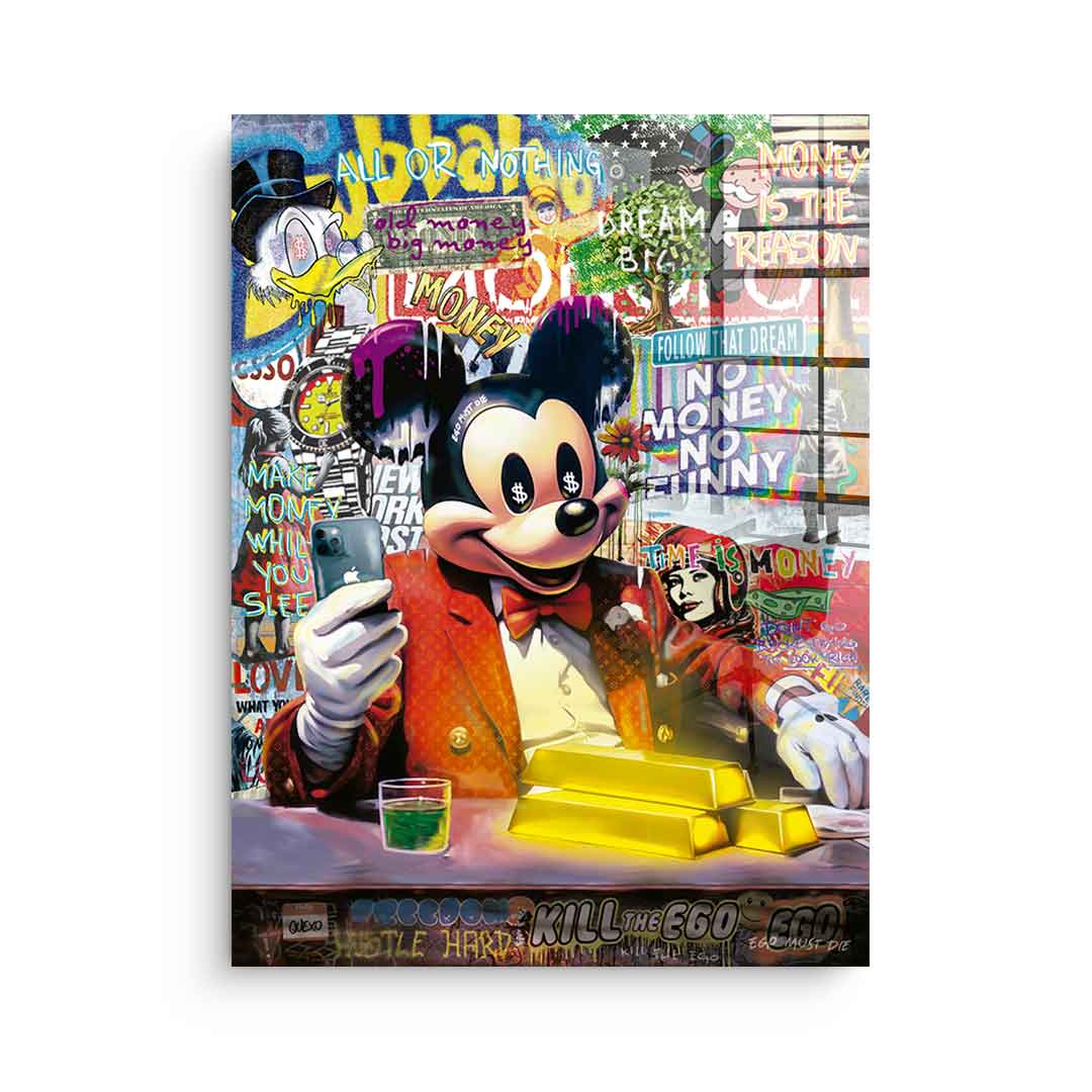 Comic Maus-Business - Acrylglas