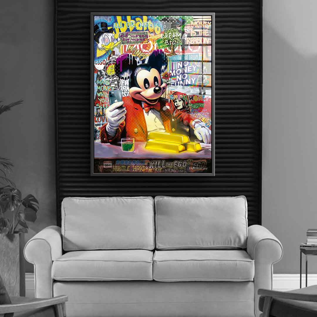 Comic Maus-Business - Acrylglas