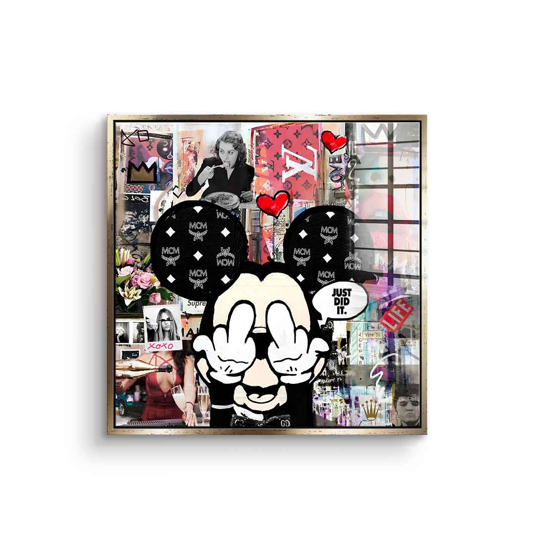 Comic Mouse, Just Did It - Acrylic Glass