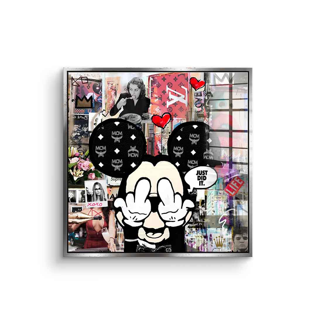 Comic Mouse, Just Did It - Acrylic Glass