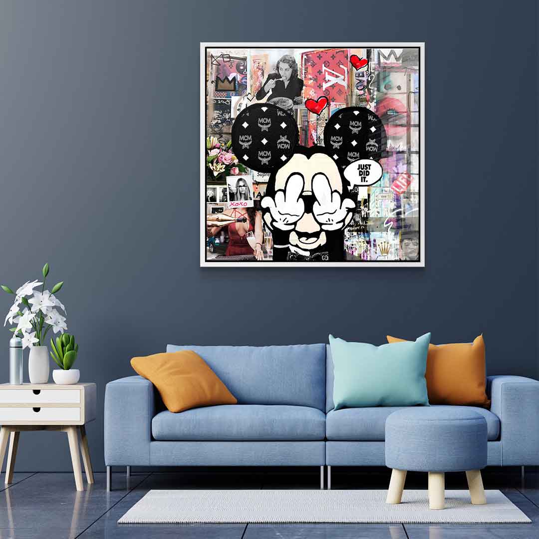 Comic Mouse, Just Did It - Acrylic Glass