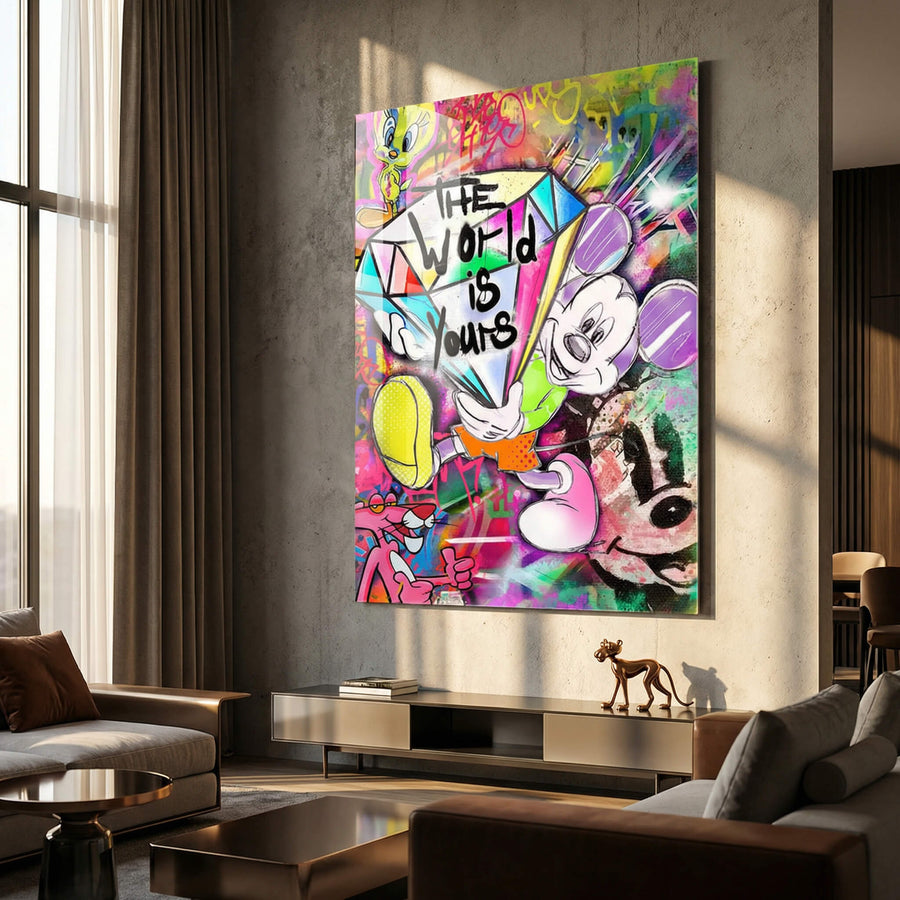 Mickey's World - Acrylglas
