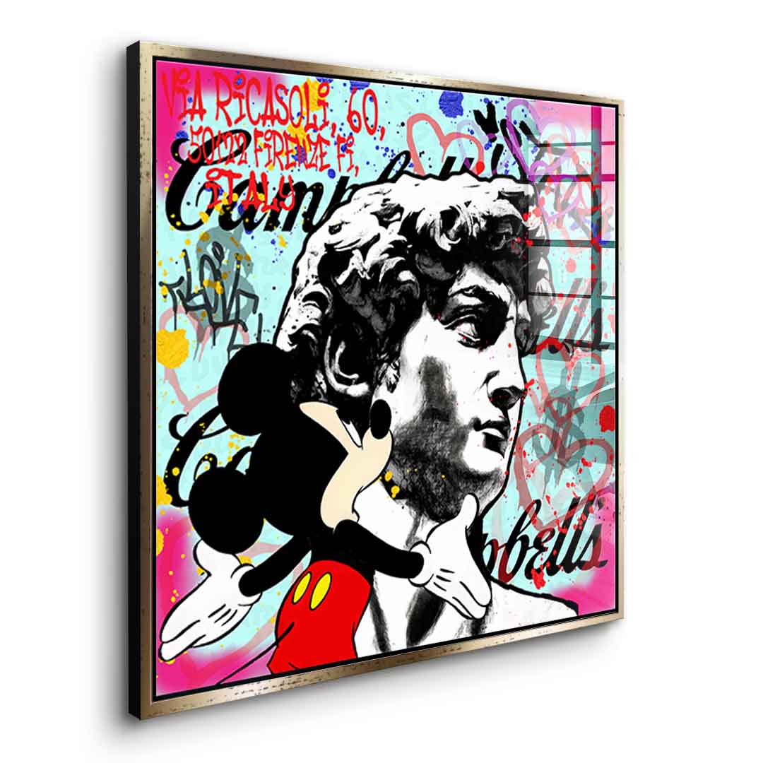 Comic Mouse &amp; David - Acrylic glass