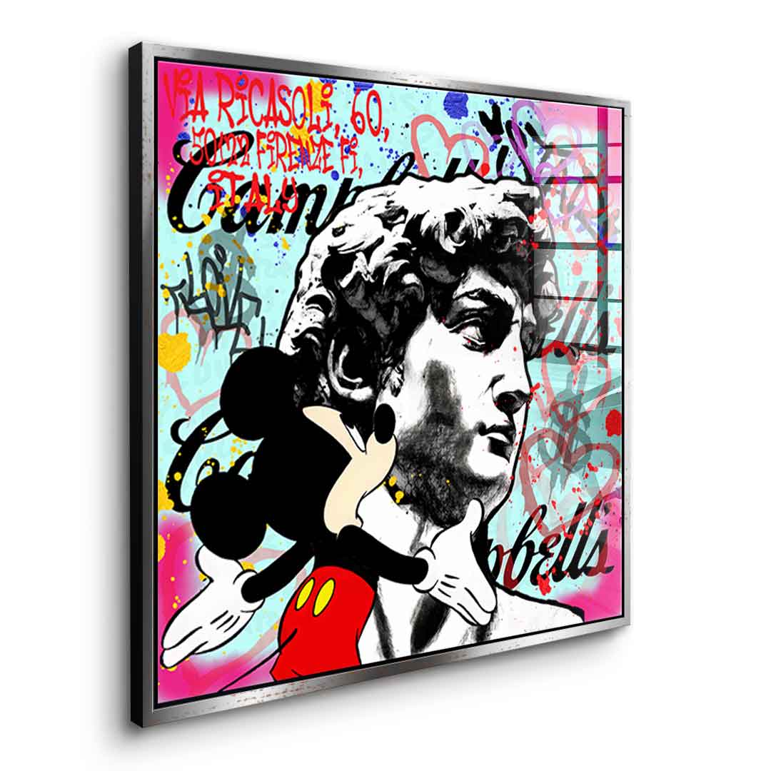Comic Mouse &amp; David - Acrylic glass
