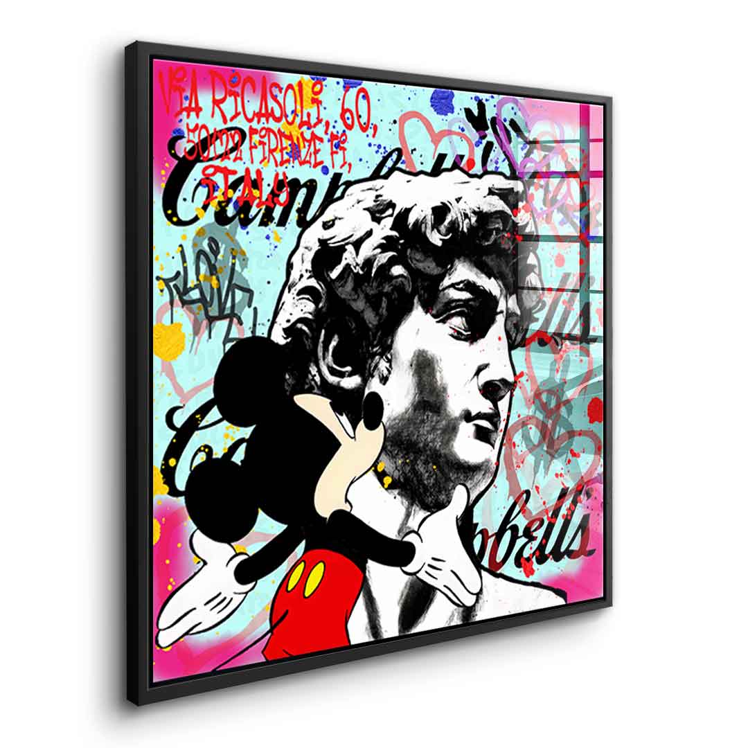 Comic Mouse &amp; David - Acrylic glass