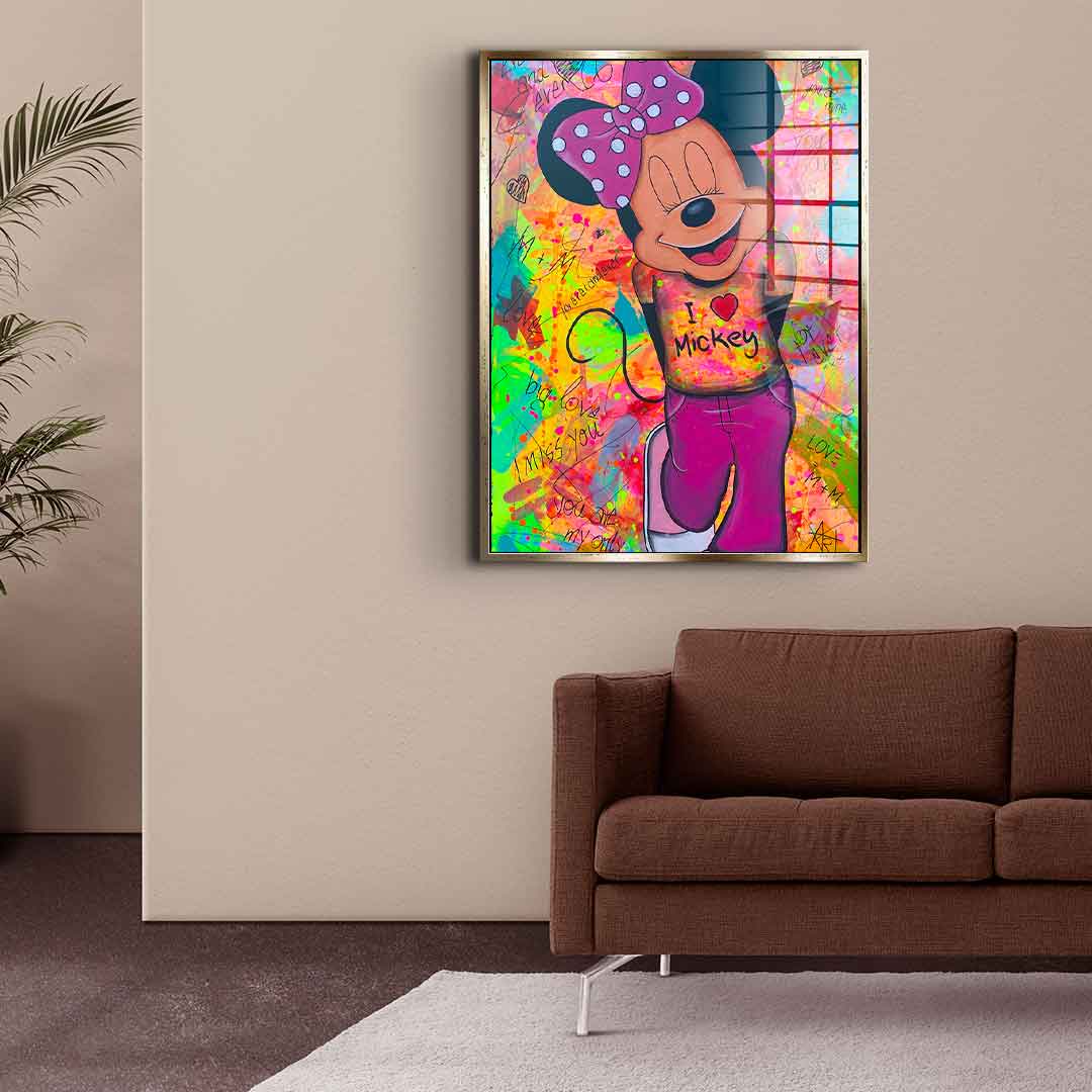 Minnie Loves Mickey - Acrylic Glass