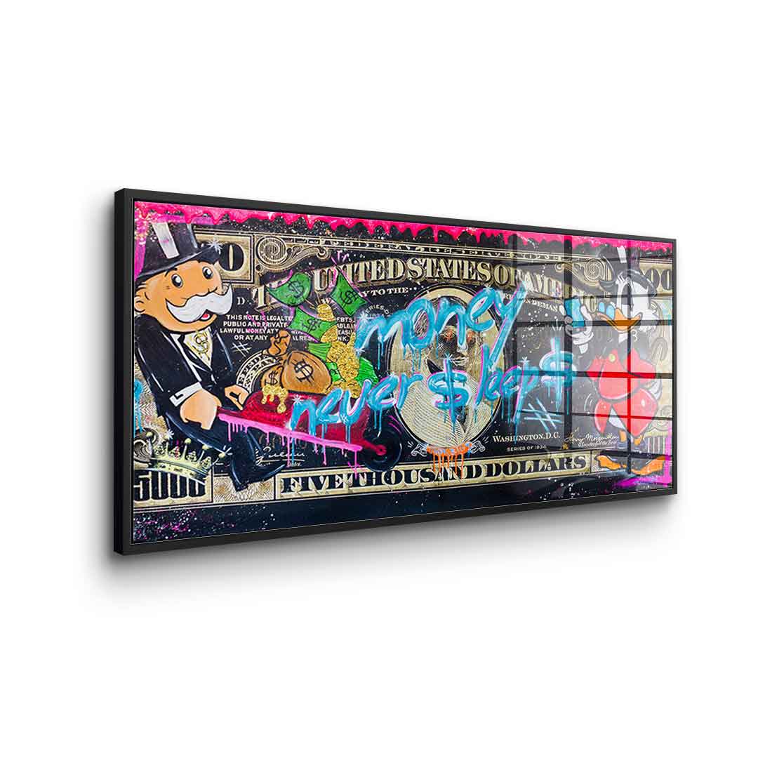 Money Never $leep$ 3.0 - Acrylglas