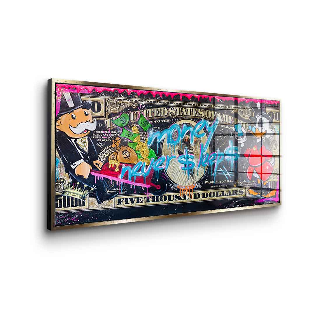 Money Never $leep$ 3.0 - Acrylglas