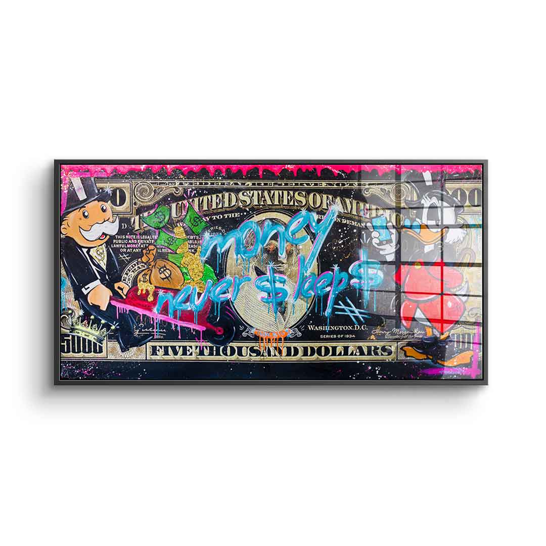 Money Never $leep$ 3.0 - Acrylglas