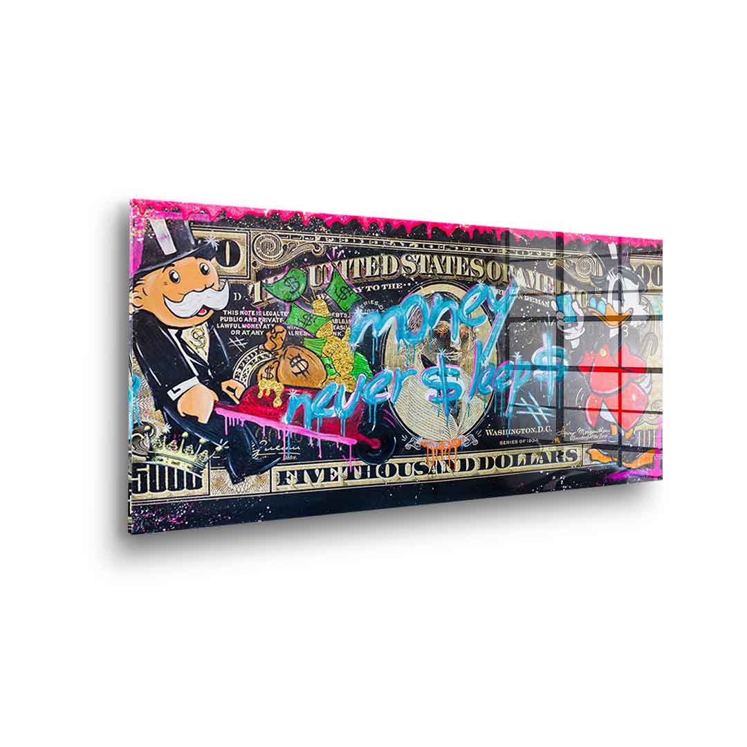 Money Never $leep$ 3.0 - Acrylglas