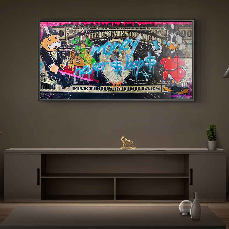 Money Never $leep$ 3.0 - Acrylglas