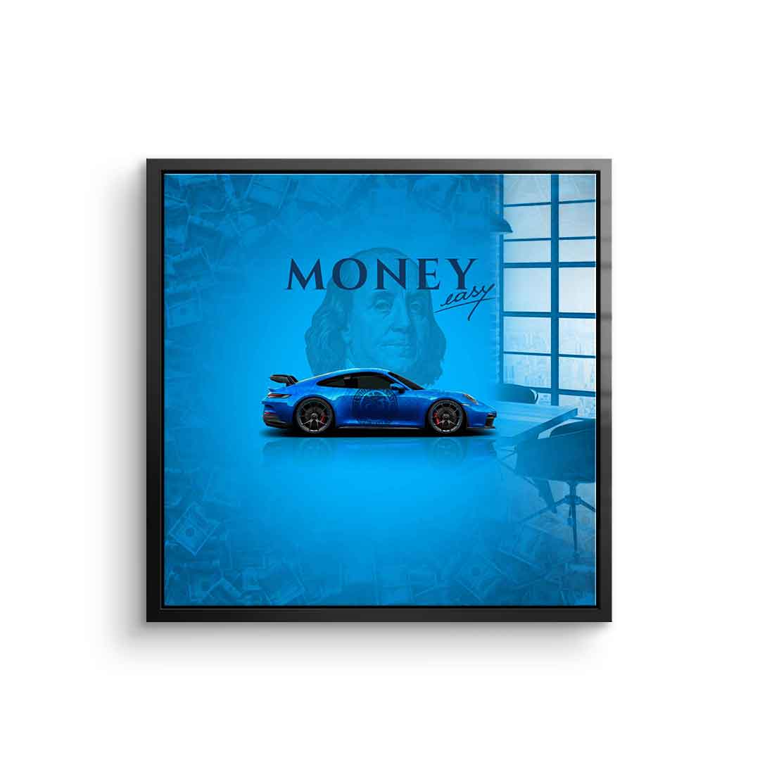 Money easy Blue – szkło akrylowe