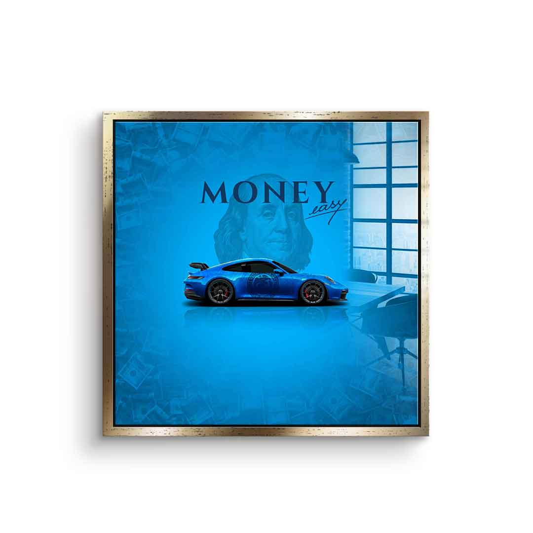 Money easy Blue – szkło akrylowe
