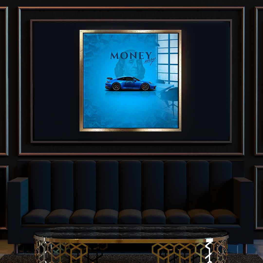 Money easy Blue – szkło akrylowe