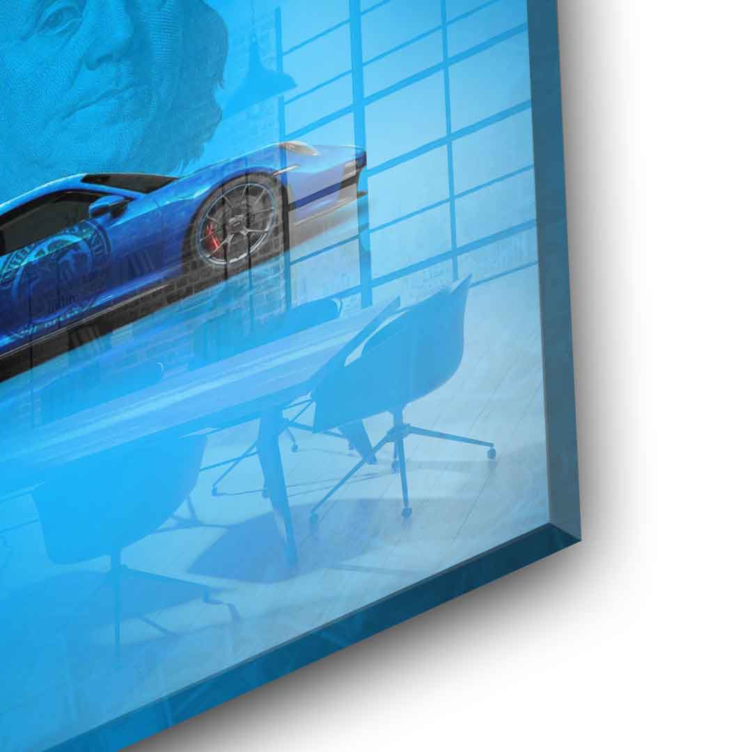Money easy Blue – szkło akrylowe