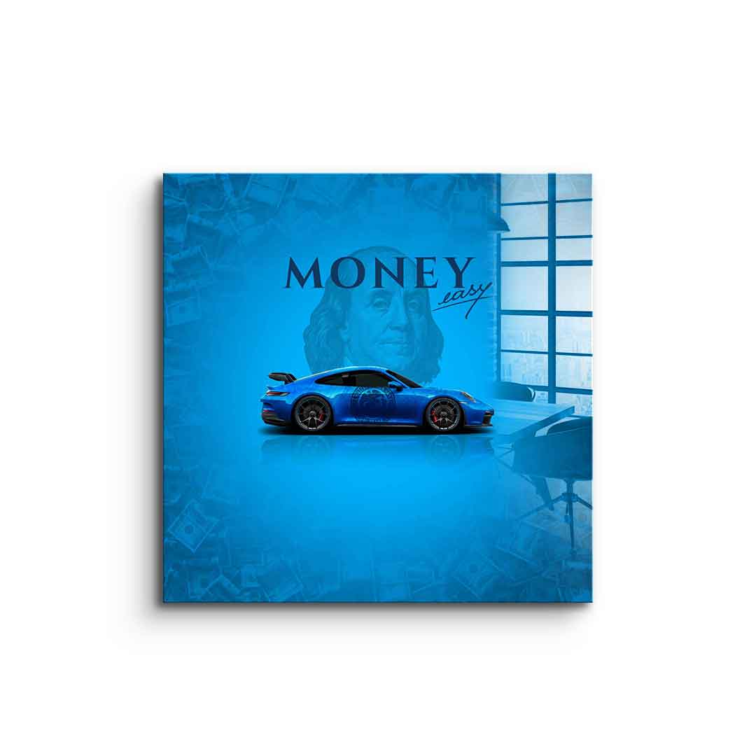 Money easy Blue – szkło akrylowe