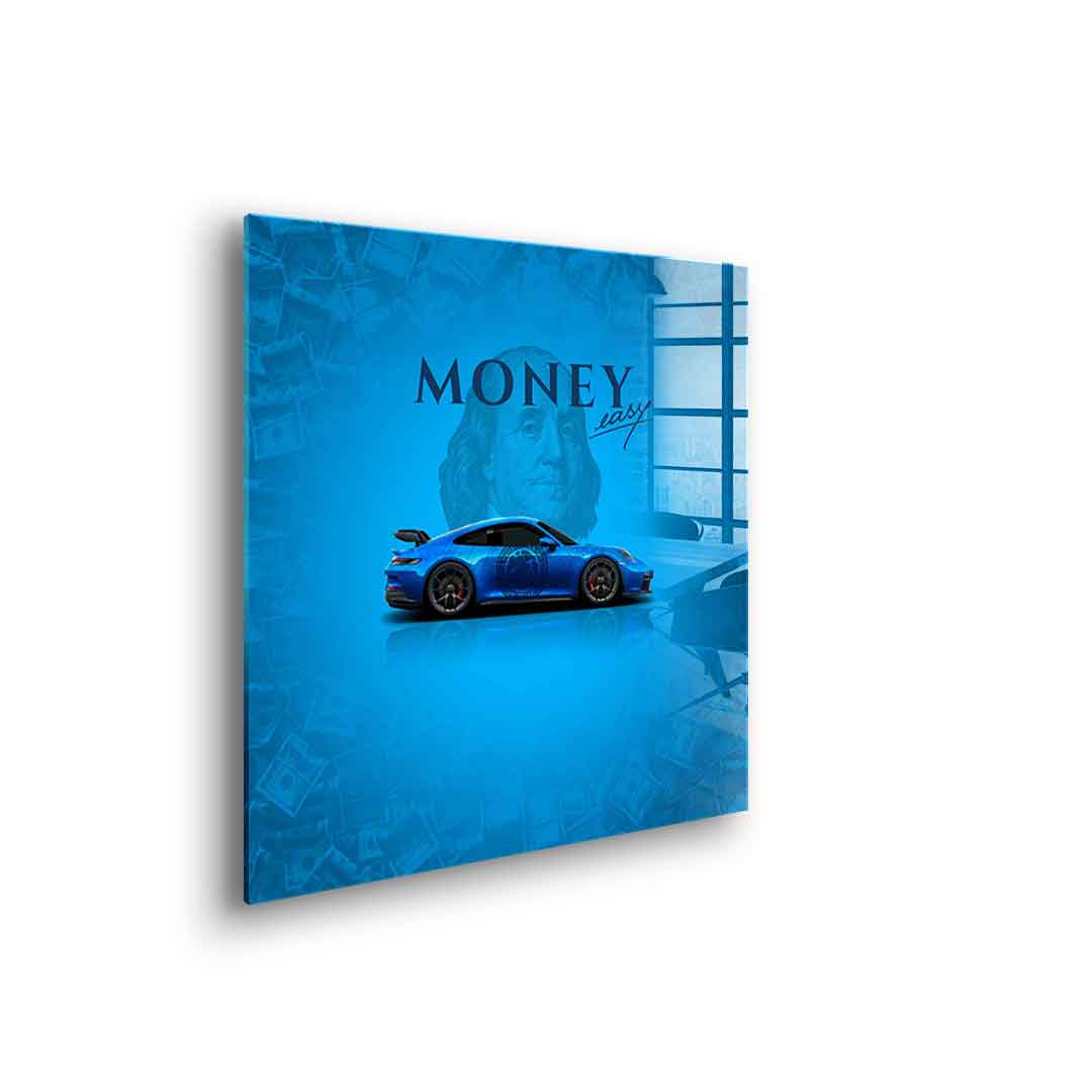 Money easy Blue – szkło akrylowe