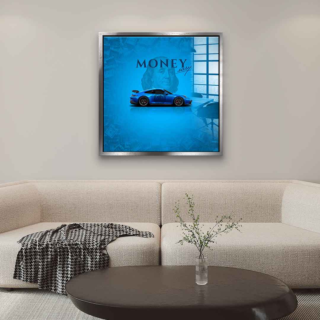 Money easy Blue – szkło akrylowe