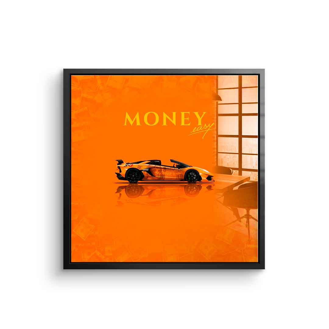 Money easy Yellow - Szkło akrylowe