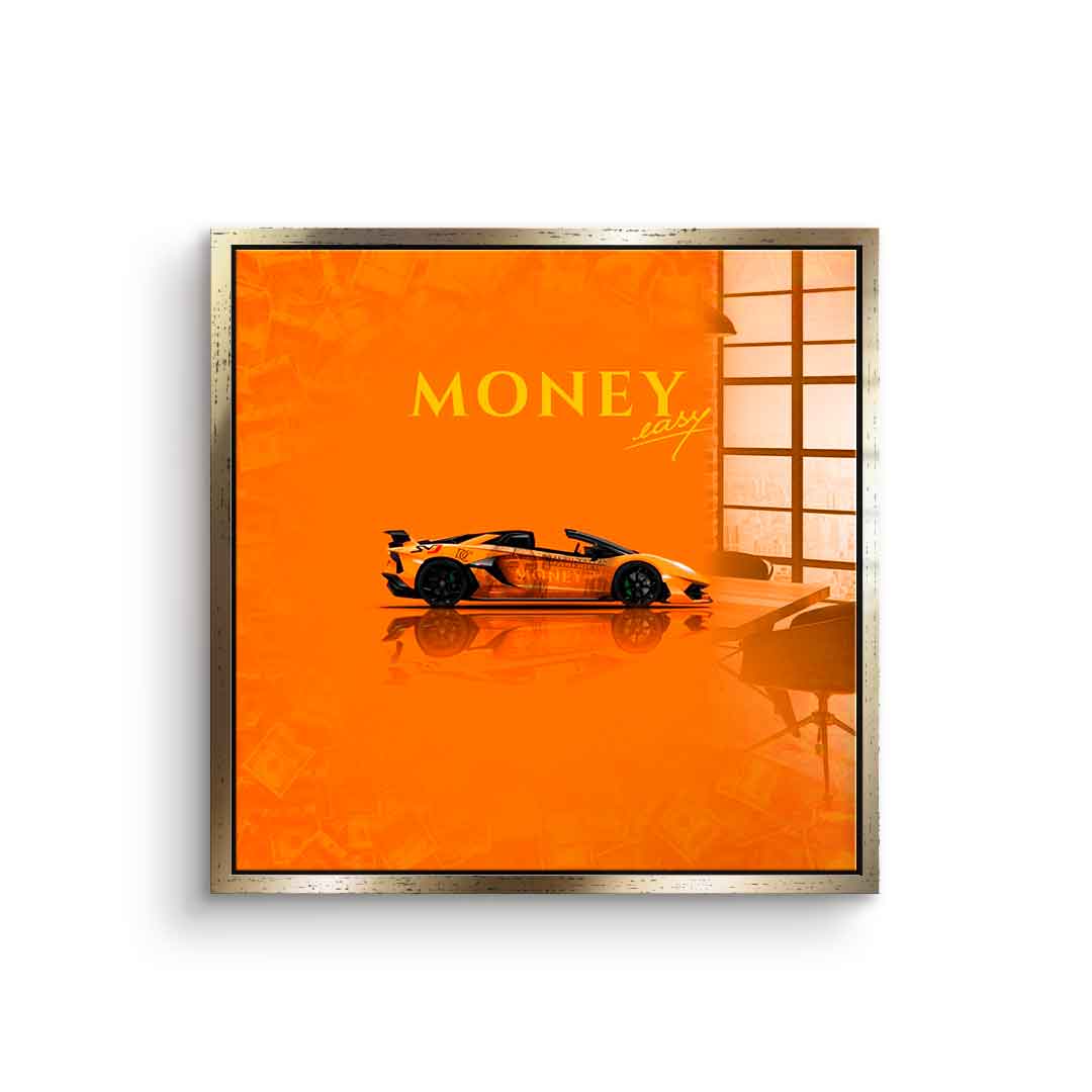 Money easy Yellow - Szkło akrylowe