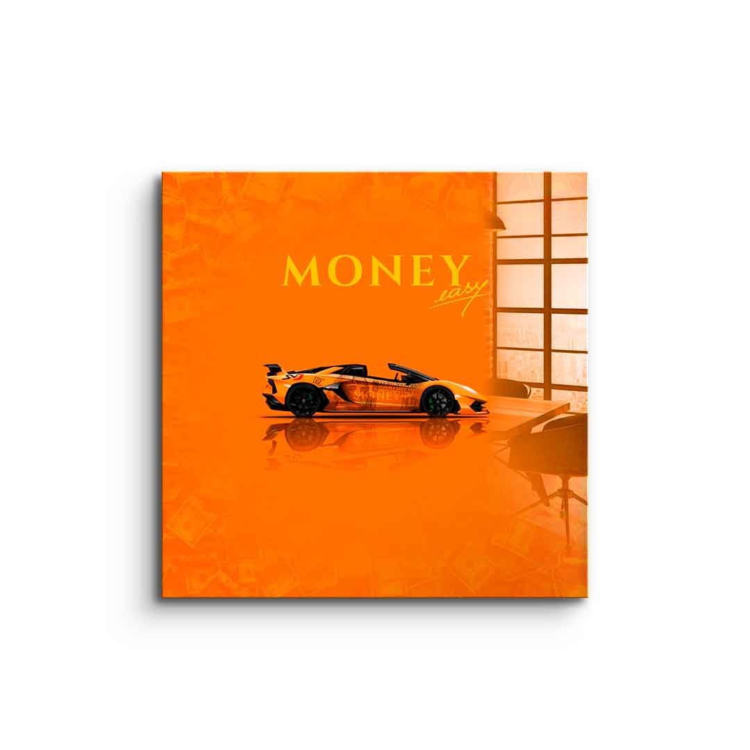 Money easy Yellow - Szkło akrylowe