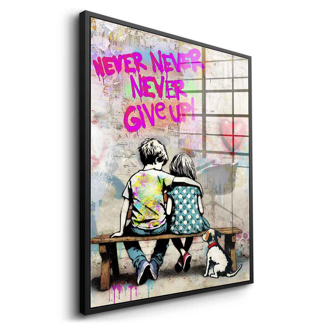 Never Give Up - Acrylglas