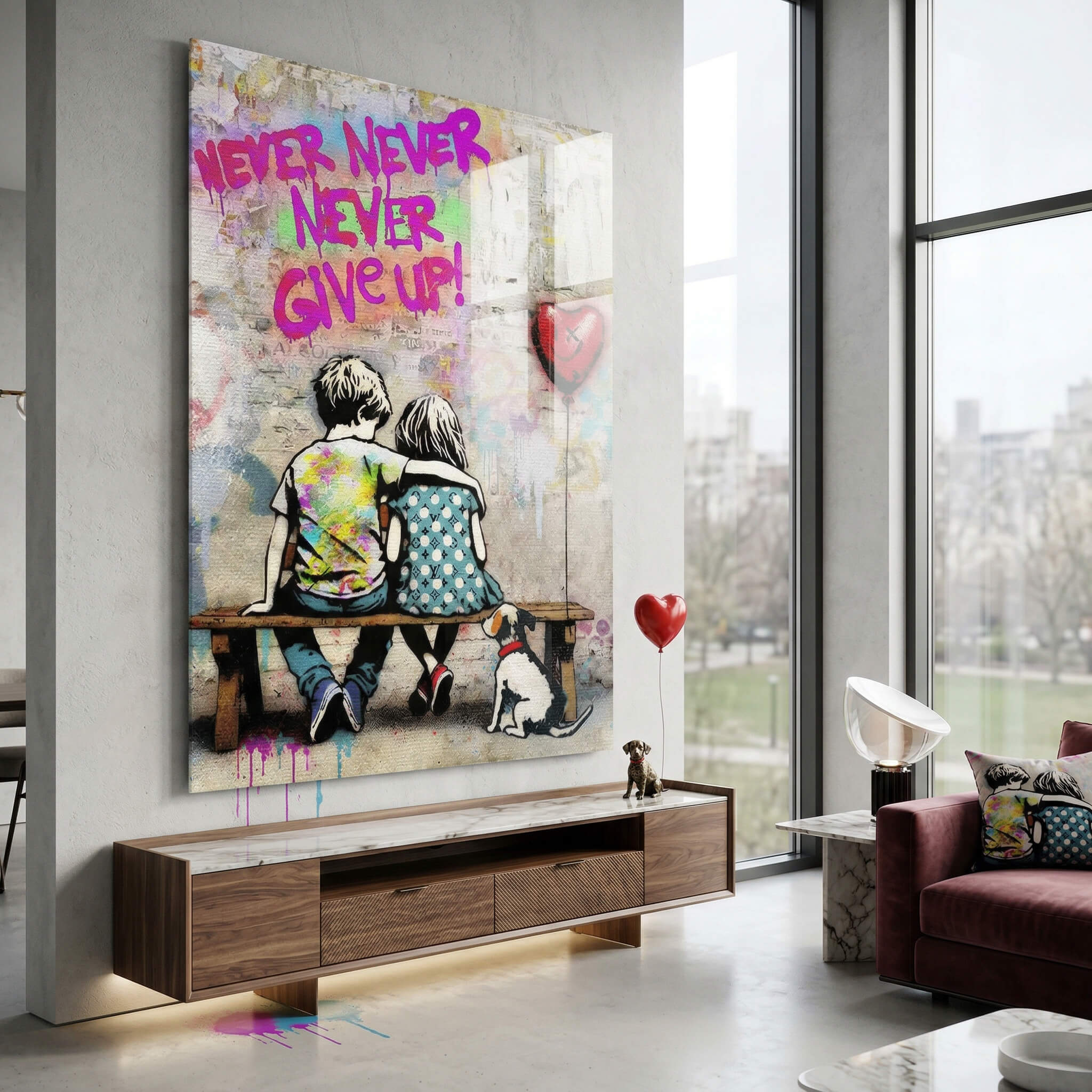 Never Give Up - Acrylglas