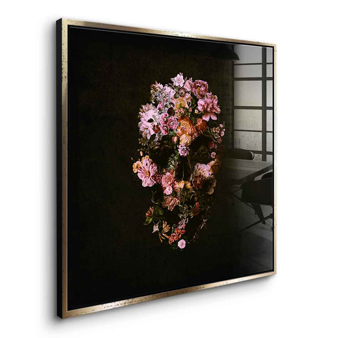Peachy Skull - Szkło akrylowe