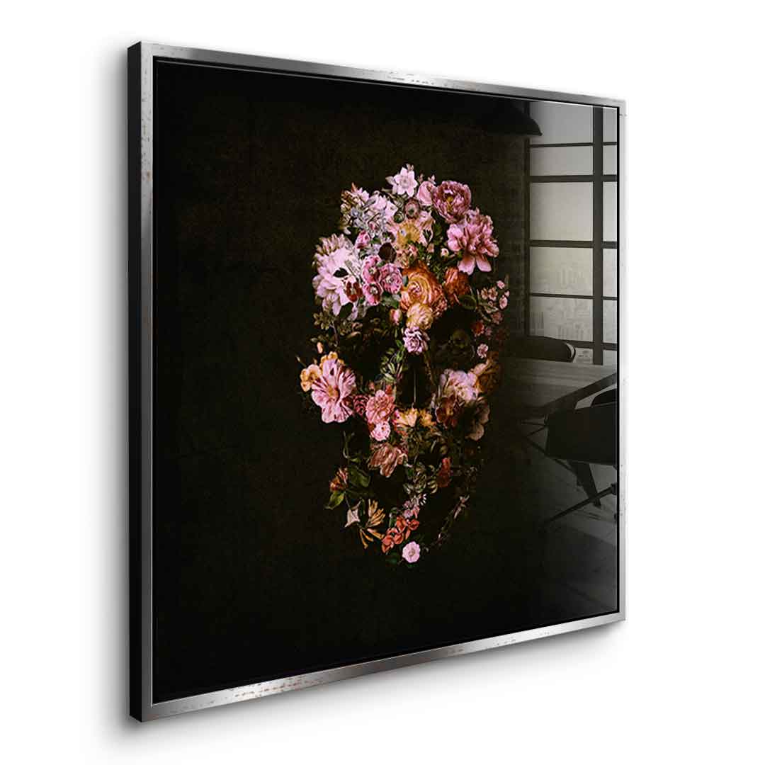 Peachy Skull - Szkło akrylowe