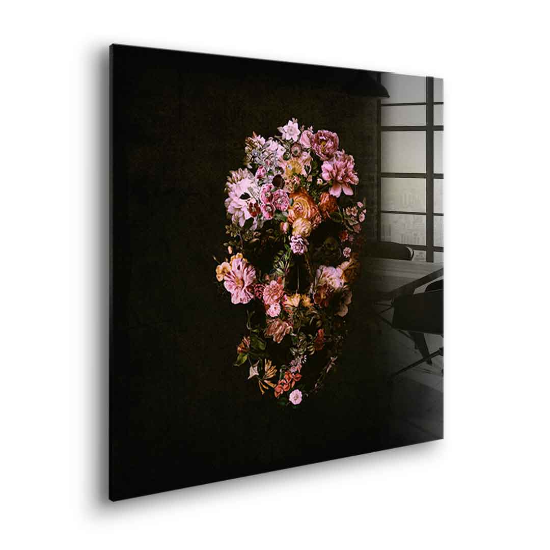 Peachy Skull - Szkło akrylowe