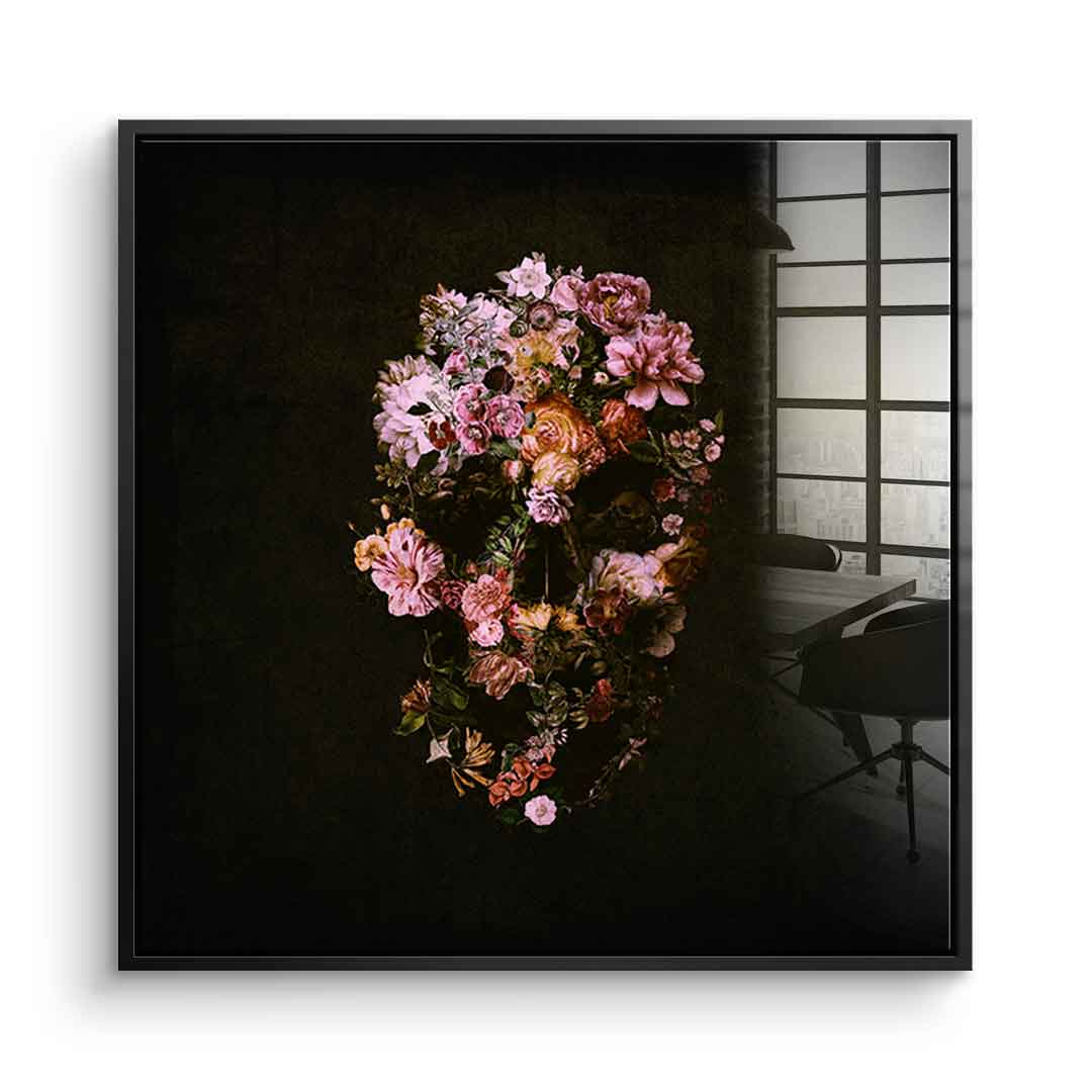 Peachy Skull - Szkło akrylowe